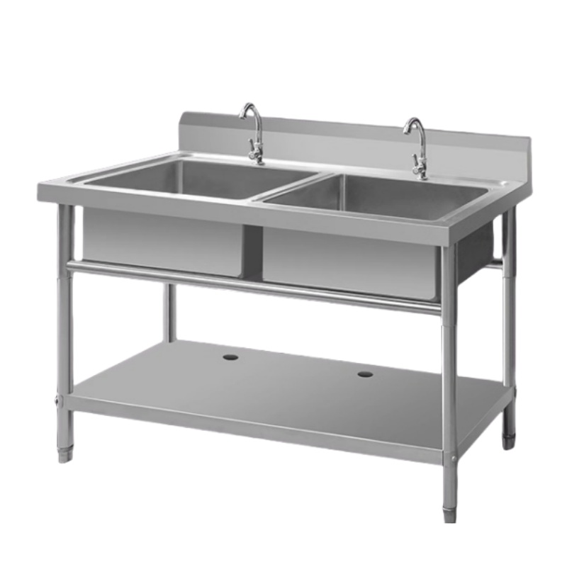 Commercial Kitchen Plumbing - Commercial Stainless Steel Single Sink Double