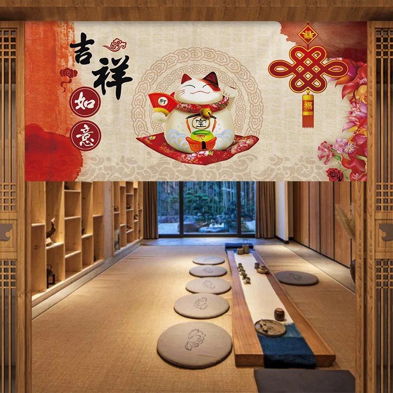 Commercial Kitchen Installation - VIKAMA Japanese Fuji Kimono Noren Door