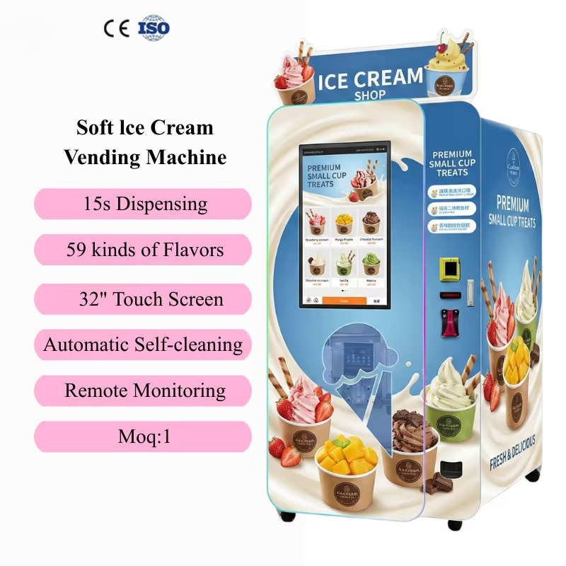 Ice Cream Vending Machine Auto - đánh giá và giá Soft Serve Ice Cream Machine