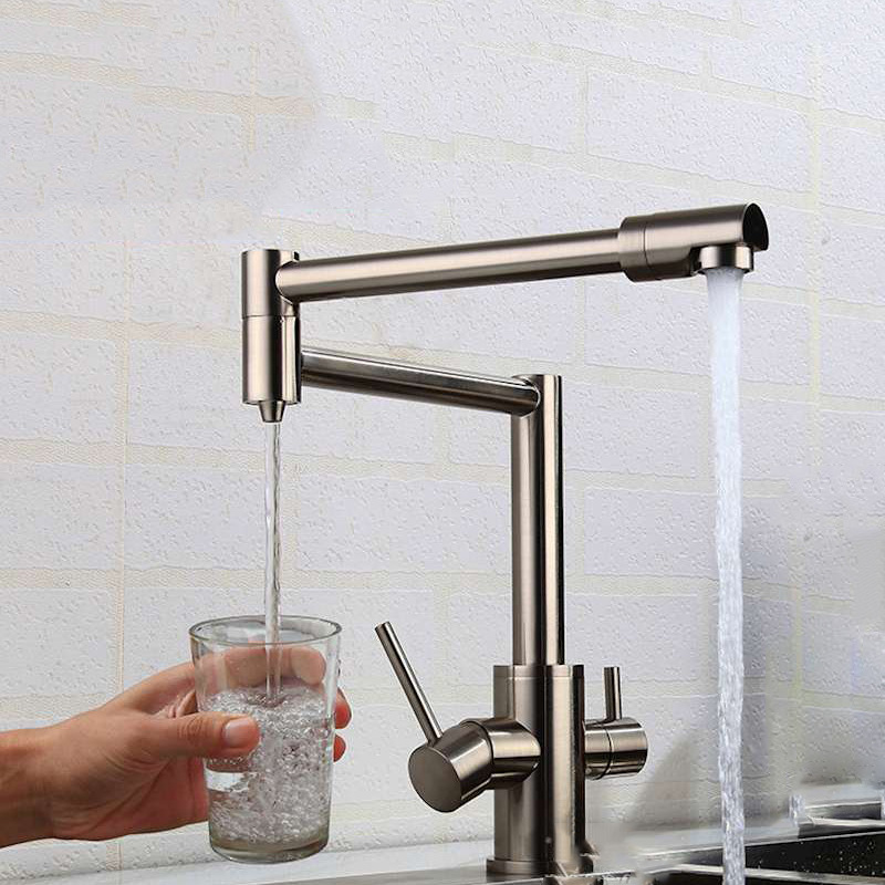 MTTUZK Black Brass Hot Cold Pu - đánh giá và giá Commercial Kitchen Mixer Tap