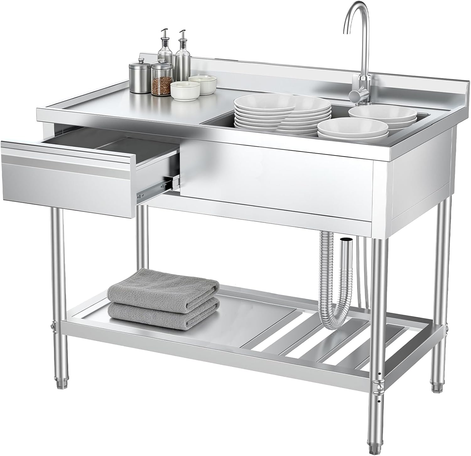 Stainless Steel Utility Sink W - đánh giá và giá Commercial Kitchen Plumbing